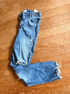 Abercrombie & Fitch Light Blue High-Rise Skinny Jeans